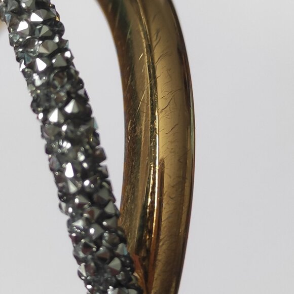 Swarovski Crystaldust Cross Cuff, Gray, Gold-tone plated - Picture 5 of 7